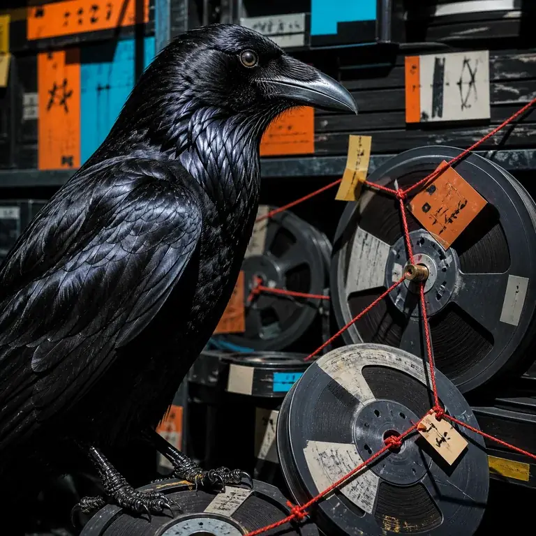 Stylised raven representing Ari Night inside the decision archive